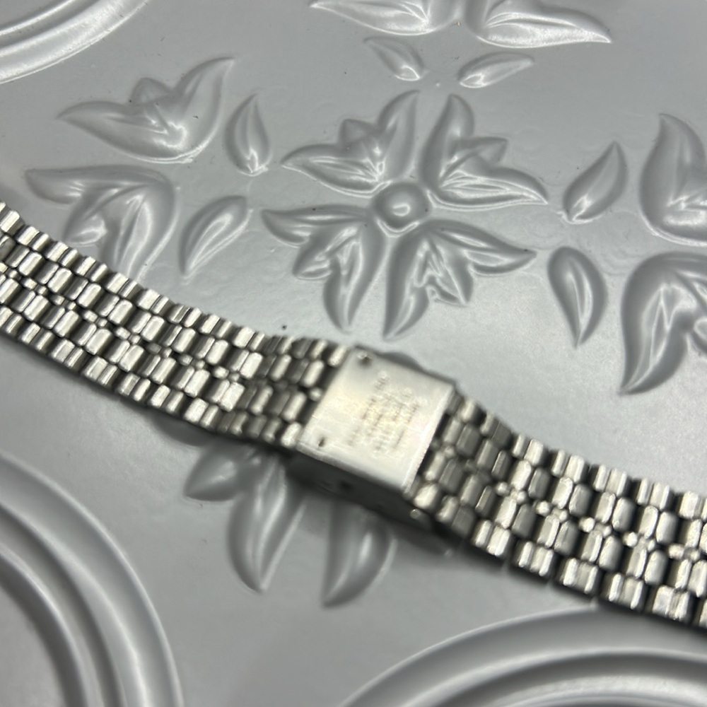 Gold Rectangular Watch With Black Face - image 4